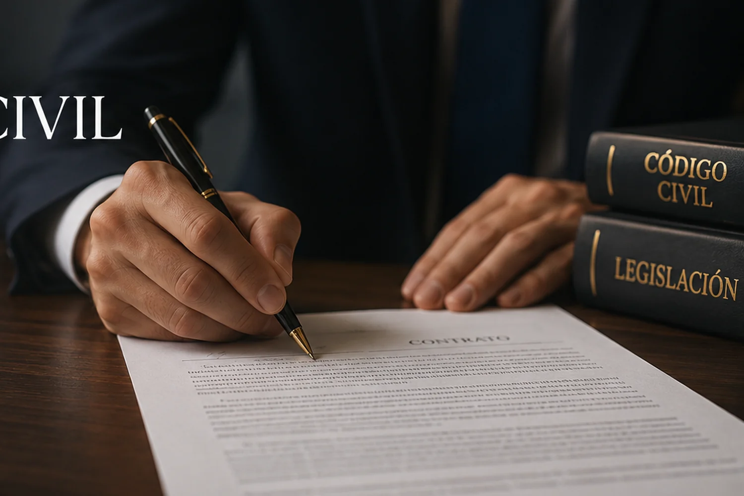 Firma de contrato para Derecho Civil