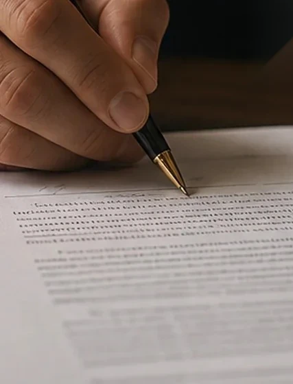 Firma de contrato para Derecho Civil